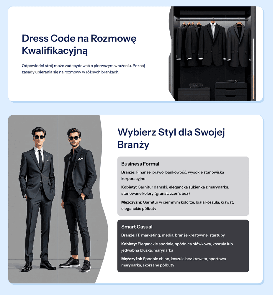 DressCode na rozmowę kwalifikacyjną - Infografika